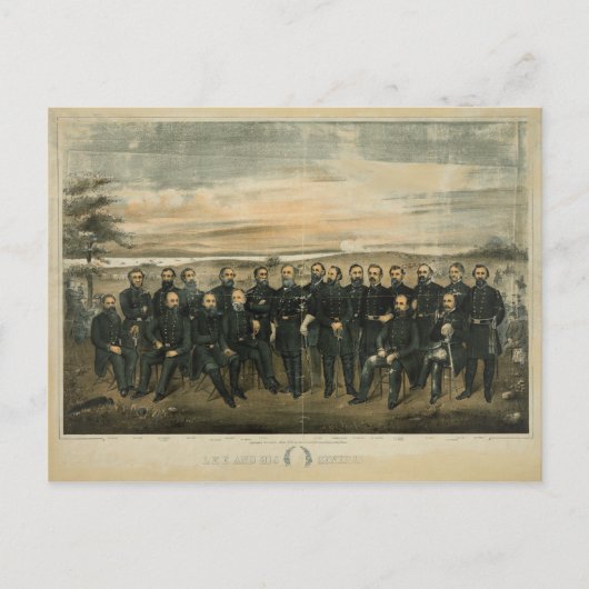 Lee und sein General von Americus Patterson (1904) Postkarte (Vorderseite)