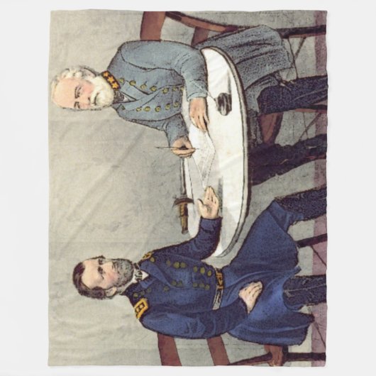 LEE und ZUSCHUSS IM APPOMATTOX HAUSHALT Fleecedecke (Vorderseite)