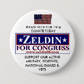 LEE ZELDIN FÜR KONGRESS BUTTON (Vorderseite)