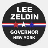 Lee Zeldin Gouverneur von New York 2022 Runder Aufkleber (Vorderseite)