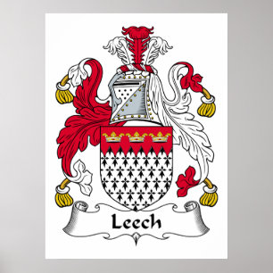 Leech Familienwappen Poster