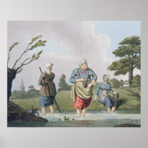 Leech Finders, Gravur "Costume of Yorkshire" Poster