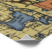Leech Lake Area, Minnesota - Große Buchstabenszene Poster (Ecke)