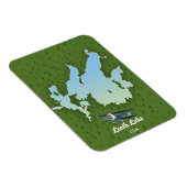 Leech Lake Reisekarte Magnet (Rechte Seite)