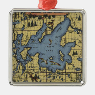 Leech See-Bereich, Minnesota - große Silbernes Ornament
