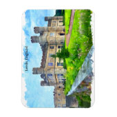 Leeds England Castle Panorama View Magnet (Vertikal)