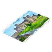 Leeds England Castle Panorama View Magnet (Linke Seite)