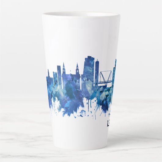 Leeds England Skyline Blue Milchtasse (Vorderseite)