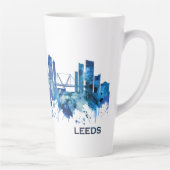 Leeds England Skyline Blue Milchtasse (Rechts)
