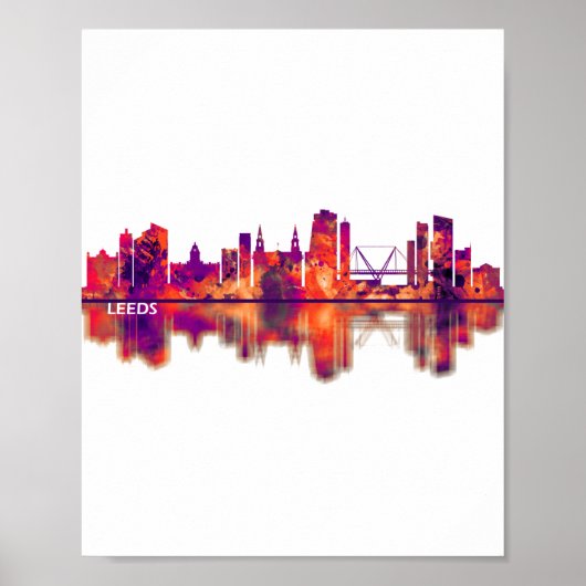 Leeds England Skyline Poster (Vorne)