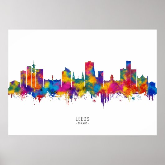 Leeds England Skyline Poster (Vorne)