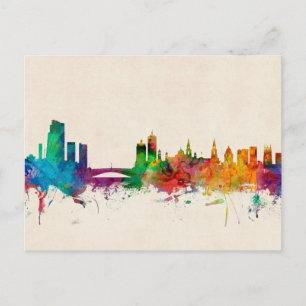 Leeds England Skyline Postkarte