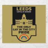 Leeds Gay Pride - Leeds England LGBT - Schaumweinetikett (Einzelnes Label)
