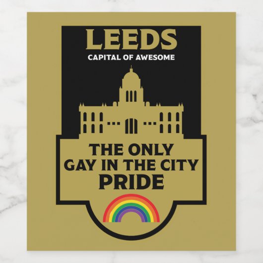 Leeds Gay Pride - Leeds England LGBT - Weinetikett (Einzelnes Label)