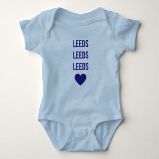 LEEDS LEEDS LEEDS LUFC personalisiertes blaues Baby Strampler