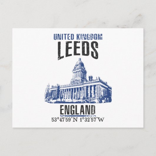 Leeds Postkarte (Vorderseite)