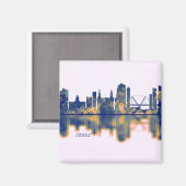 Leeds Skyline Magnet (Vorderseite/Rückseite)