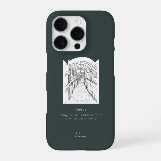 Leeds Tone Sketch iPhone Case Hülle (Rückseite)