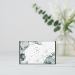 Leeds Tone Watercolor Business Cards Visitenkarte