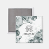 Leeds Tone Watercolor Magnet (Vorderseite/Rückseite)