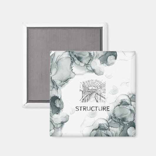 Leeds Tone Watercolor Magnet (Vorderseite/Rückseite)