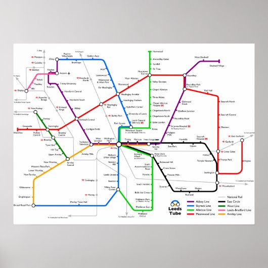 Leeds Tube Poster (Vorne)