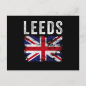 Leeds UK Flag England Souvenir Postkarte (Vorderseite)
