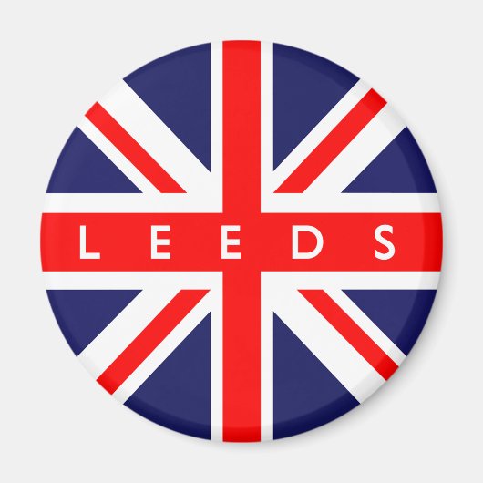Leeds UK Flag Magnet (Vorne)