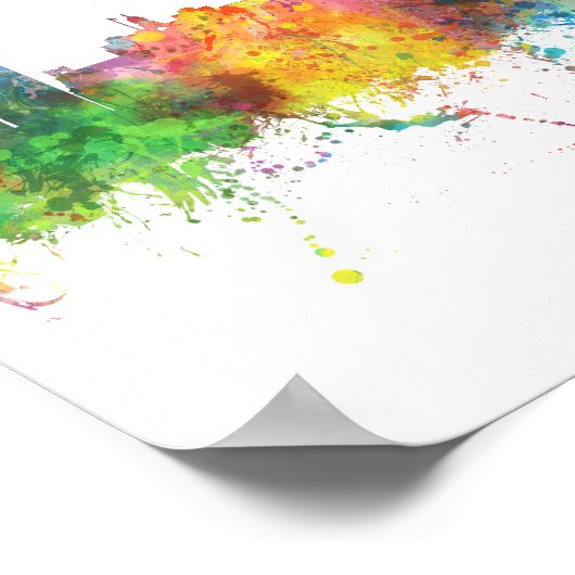 LEEDS, UK SKYLINE POSTER (Ecke)