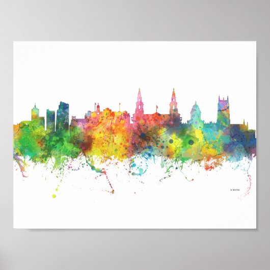 LEEDS, UK SKYLINE POSTER (Vorne)