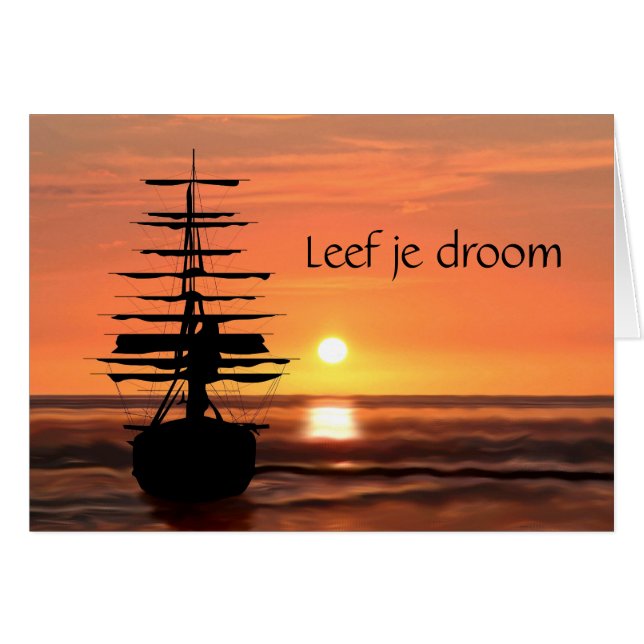 Leef je droom Grusscard (Vorderseite (Horizontal))