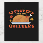 Leeftovers sind für Quitters Classic Creative Läss Weinetikett (Einzelnes Label)