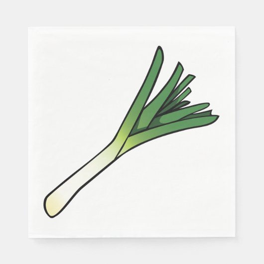 Leek Gemüse Serviette (Vorderseite)