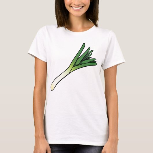 Leek Gemüse T-Shirt (Vorderseite)