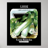 Leek Seed Packet Label Poster (Vorne)