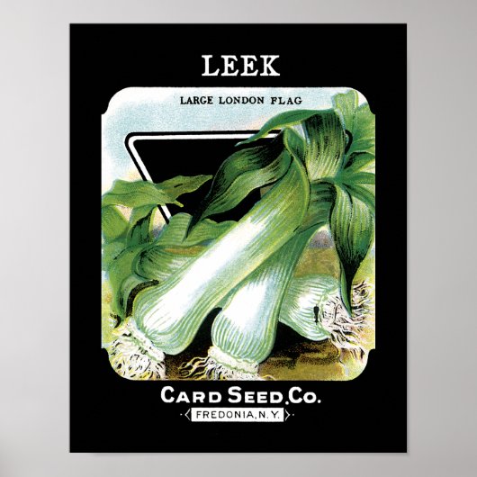 Leek Seed Packet Label Poster (Vorne)