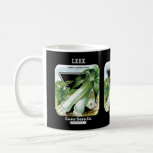 Leek-Seed-Packungs-Etikett Kaffeetasse (Links)