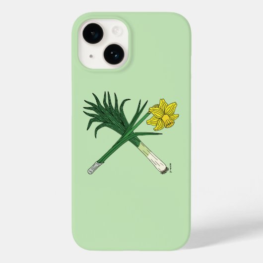 Leek und Daffodil Crossed Case-Mate iPhone Hülle (Rückseite)