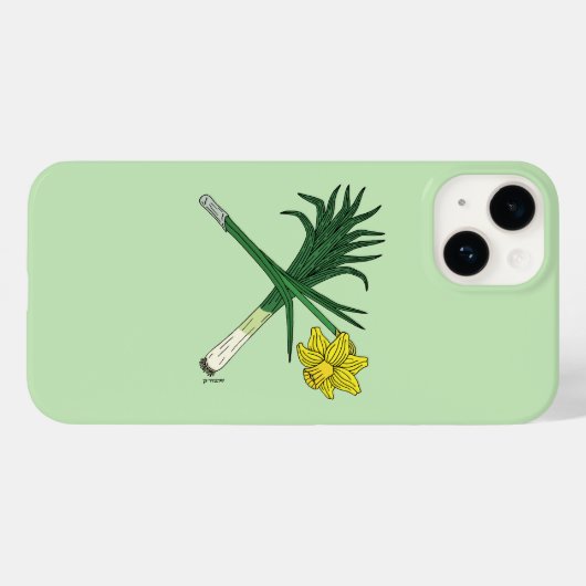 Leek und Daffodil Crossed Case-Mate iPhone Hülle (Rückseite (Horizontal))