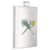 Leek und Daffodil Crossed Flachmann (Rechts)
