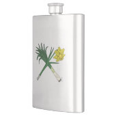 Leek und Daffodil Crossed Flachmann (Links)