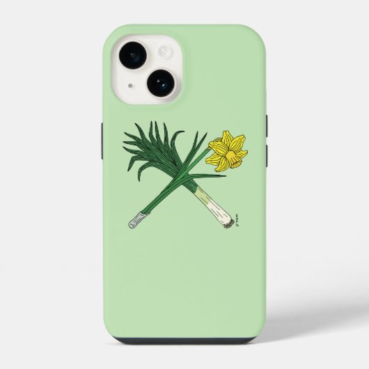 Leek und Daffodil Crossed iPhone Hülle (Rückseite)