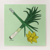 Leek und Daffodil Crossed Puzzle (Horizontal)