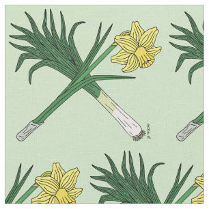 Leek und Daffodil Crossed Stoff