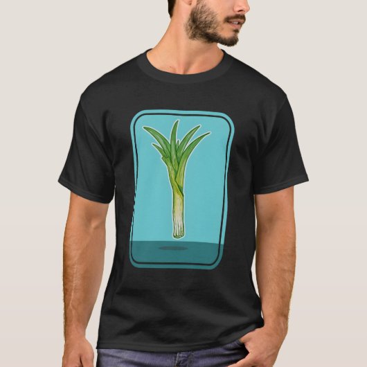 Leek Vepflanzliche Pflanze T-Shirt (Vorderseite)