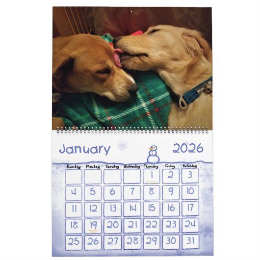 Leeloo & Winston Large 2 Page Calendar Kalender (Jan 2026)