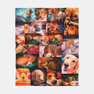 Leeloo & Winston Montage Fleece Blanket [Sangria]