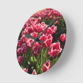 Leen Van Der Mark Tulips, Oregon Runde Wanduhr (Winkel)