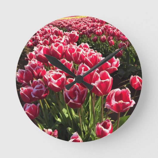 Leen Van Der Mark Tulips, Oregon Runde Wanduhr (Vorderseite)