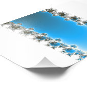 Leenece - Blaues Fraktal Fotodruck (Ecke)